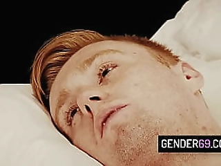 stunning ts janelle fennec in black stockings suck cock and gets anal barebacked