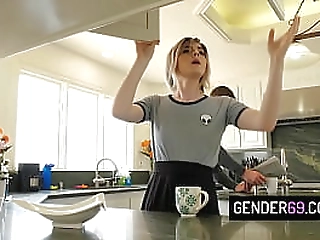 petite trans teen jean hollywood gets anal bareback by her stepdad