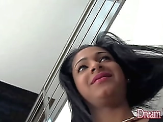 sweet trans babe kelly silva fills her ass with two hard cocks