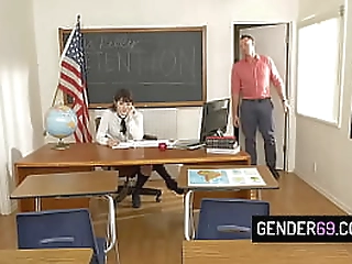 hot trans coed lena moon sex with her perv teacher