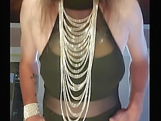 sissy jade masturbating in satin panties