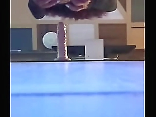 big tits black transgender with a huge cock masturbates solo