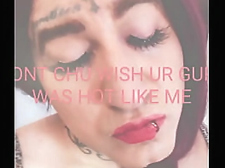 flexible self sucking latina shemale marcia takes a self facial