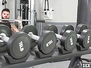 shemale gym rat lena moon fucked in tight ass and enjoyed strangers cock