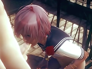 yaoi sexy femboy blowjob and fucked in a park