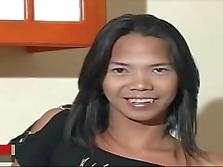 blonde shemale in red lingerie try big latina cock first time