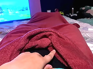 hot solo session with a long haired slut