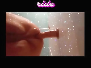 thick crossdresser rides 16"_ dildo and takes it all in