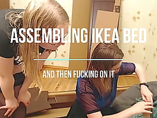 assembling an ikea bed and then fucking on it