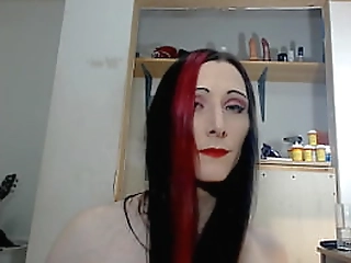 ivy stands over you and jerks her cock