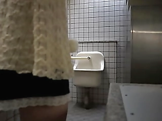 japanese crossdresser ayumi masturbation public toilet 009
