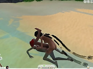 futas fucking in the beach