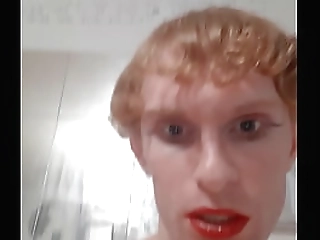big fat tranny cock stroked hard up close on camera