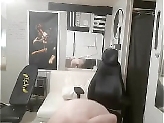 transgirl domme exercises with dumbbells