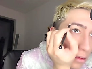 sexy whore slut sissy feminization before work, fishnets, heels