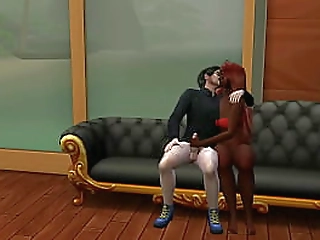 blonde and brunette on beach threesome