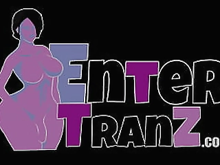 sexy transgender women take deep strokes that almost knock them off their feet