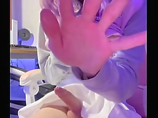 slim nerdy trans girl tastes her cum and masturbates