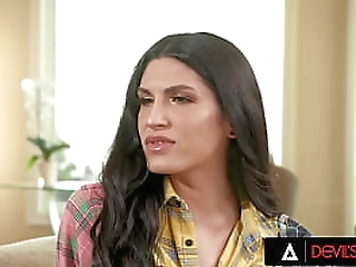 randy shemale in lingerie & nylon stockings