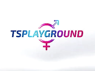 brunette shemale patricia sizzles outdoors