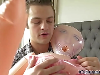 fantasy blonde trans babe fucked up the ass