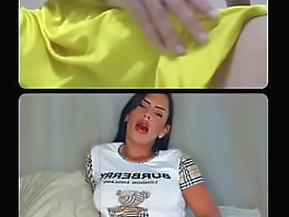 slim shemale little larisa own ass drilling with dildo and jacking of