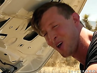 ebony shemale candy s amazing solo masturbation extra scene