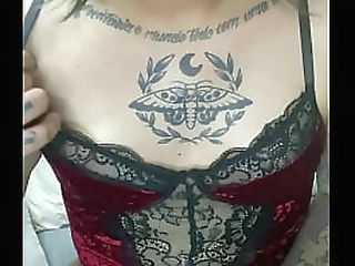 redhead asian tranny wanking her big dick nicely till cumshot