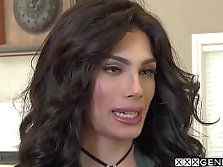 stunning tgirl nanda s deep anal dildo session