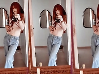 hot redhead transgirl spanking and anal