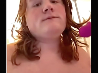 skylaranal sucks try&rsquo_s to deep throat dildo while stroking her cock