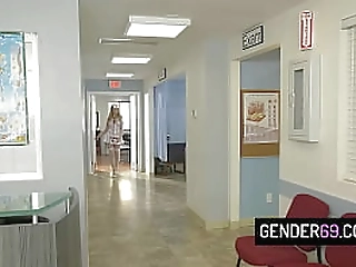 busty shemale nurse angelina please fucks doctor