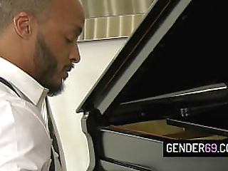 pink hair trans babe lena moon likes black cock