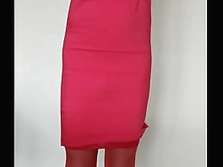 shemale ladyboy pantyhose lingerie sounding urethral dildo