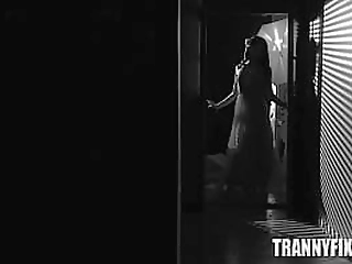 blond shemale humping her pale gf like a doggy