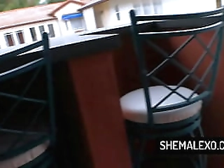 blonde tgirl aubrey kate in intense threesome anal sex