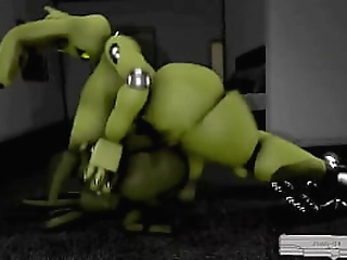 springtrap shemale fucking little plushtrap'_s ass audio editing by me