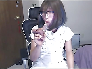 alicexiao dirty sissy whore riding dildo