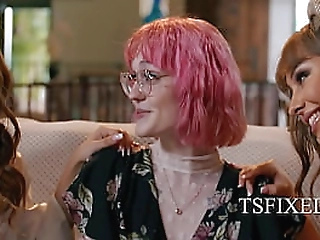 busty shemale doctor fucks the tight ass of